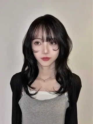 セミロング カラー ヘアアレンジ 若松 心和のヘアスタイル