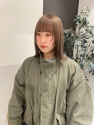 ミディアム カラー satsuki 暖色・ブラウンカラーのヘアスタイル