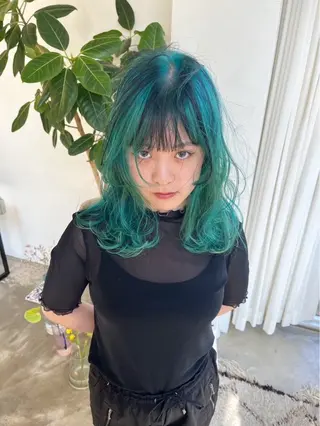 セミロング カラー ⭐️🪐fuka/ ness【天神大名】のヘアスタイル