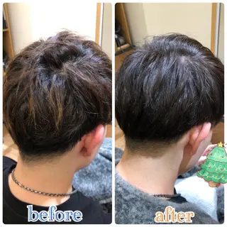 ショート カラー パーマ メンズ elements所属・榎 菜摘のヘアスタイル