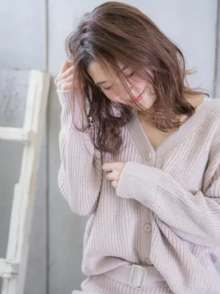 ミディアム カラー ヘアアレンジ 増子 幹樹のヘアスタイル