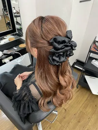 ロング 𝙃𝘼𝙍𝙐🎀 韓国×エクステのヘアスタイル