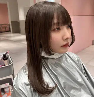 セミロング カラー 赤羽今日子/レイヤー /盛れる顔まわりのヘアスタイル