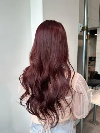 ロング カラー ブリーチしない 暖色colorのヘアスタイル