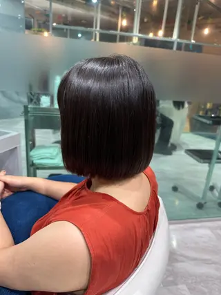 ショート 酸性ストレート/艶髪 /縮毛/sara❄️のヘアスタイル