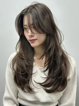 ロング カラー 韓国ヘア✨美髪矯正✨ 高橋大河のヘアスタイル