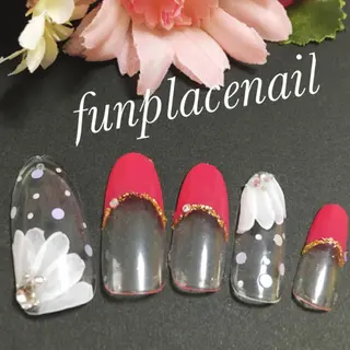 ショート ミディアム セミロング ロング カラー パーマ ヘアアレンジ メンズ キッズ ネイル まつエク nail salon&school felice所属・フェリーチェ瑞江店 新山のネイルデザイン