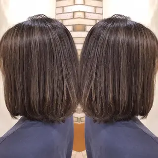 ミディアム カラー 透明感カラー・ 髪質改善🩵イケダのヘアスタイル