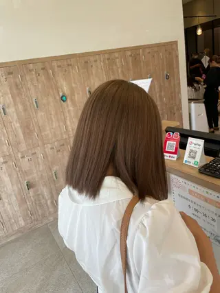 セミロング カラー AGU hair vigor 三条店所属・AGU 三条店 林　雄のヘアスタイル