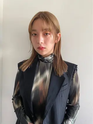 セミロング カラー ダブルカラー/ 艶カラー／こうきのヘアスタイル