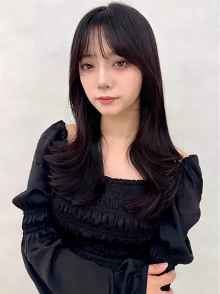 セミロング 🇰🇷韓国ヘア🤍 副店長/栗田のヘアスタイル