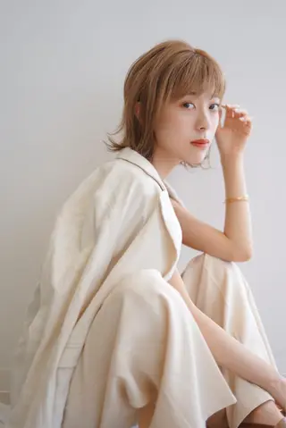 ミディアム カラー モリシュンスケ /レイヤー/髪質改善のヘアスタイル