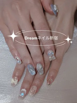 ネイル ネイリストゆか💅 長さだし、深爪矯正のネイルデザイン