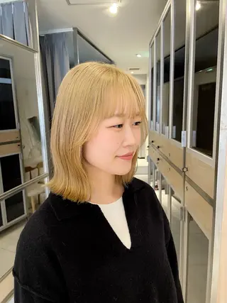 ミディアム カラー ヘアアレンジ 艶髪/レイヤーカット 🐣misakiのヘアスタイル