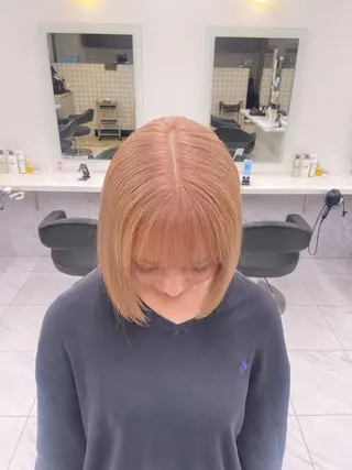 カラー ヘアアレンジ ハイトーン/ボブ /misakiのヘアスタイル