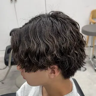 ショート パーマ メンズ メンズパーマ/波巻き 新潟/万代/夏芽🎀のヘアスタイル