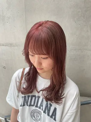 ミディアム カラー ayano / 透明感・くすみカラーのヘアスタイル