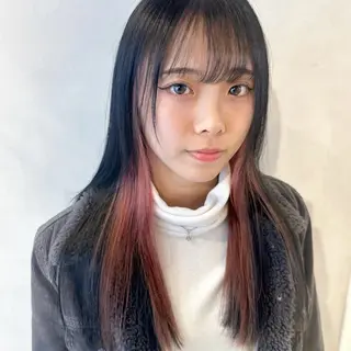 セミロング カラー デザインカラー/パー マ🦖外岡咲希🦖のヘアスタイル