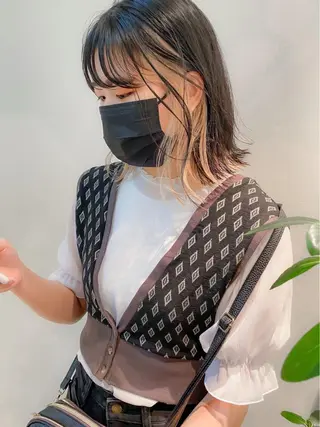 ミディアム カラー 栄/矢場町 三井太朗のヘアスタイル