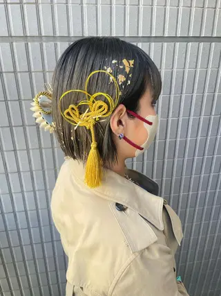 ミディアム カラー ヘアアレンジ 野町好花 レイヤー/髪質改善のヘアスタイル