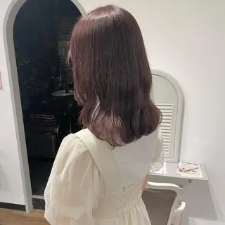 セミロング カラー otoha✳︎ くすみカラーのヘアスタイル