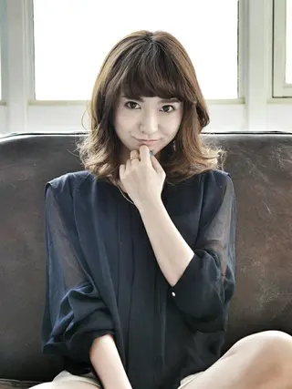 ミディアム カラー パーマ 倉橋 俊輔のヘアスタイル