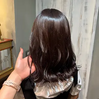 ミディアム mana♡透明感 カラー/縮毛矯正🫧のヘアスタイル