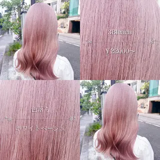 ミディアム カラー 💕ブリーチ/ヘアメ 🎀YUUKAのヘアスタイル