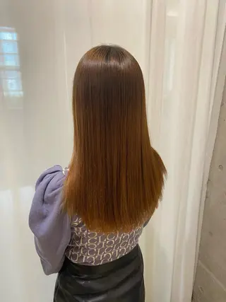 セミロング パーマ 田中 アキオのヘアスタイル