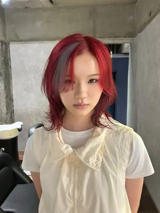 ミディアム カラー 🌈ハイトーン・デザ インカラー陽樹🌈のヘアスタイル