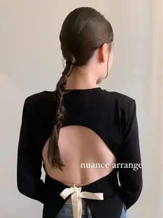 ロング カラー 落合希 Olivebeigeのヘアスタイル