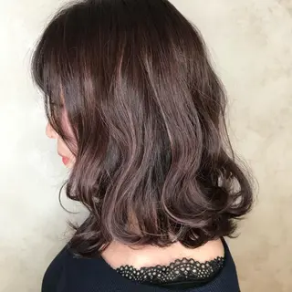 ミディアム カラー GO TODAY所属・ハイトーン/小顔 カット/Ayumuのヘアスタイル