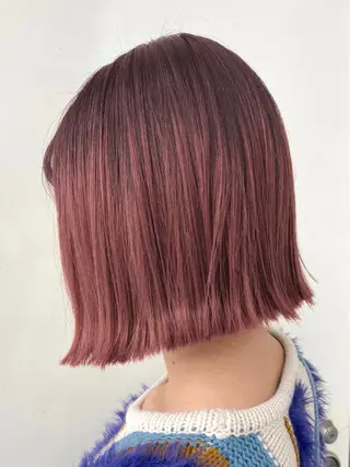 ミディアム カラー ANNA ／艶髪／ハイトーンのヘアスタイル