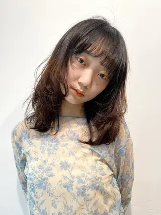 ミディアム レイヤー/髪質改善 渡邉【日吉美容室】のヘアスタイル