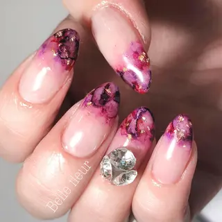 セミロング ネイル Belle fleurのネイルデザイン