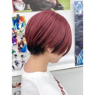 ショート カラー 推しカラー✨ オタク美容師ユウカのヘアスタイル