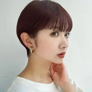 ショート カラー レイヤー/ショート透 明感カラー/西田祐賀のヘアスタイル