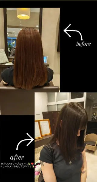 ミディアム カラー 鈴木 万里奈のヘアスタイル