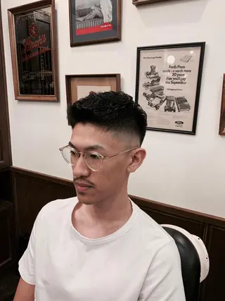 ショート パーマ メンズ HIROGINZA ヒロ銀座 青山所属・マツオ リュウホウ🐉のヘアスタイル