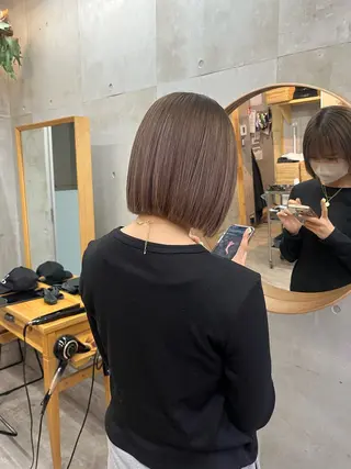 ショート カラー SALT WATER所属・🫐 𝐌𝐚𝐨 🫐ボブモデル募集のヘアスタイル
