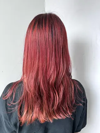 ロング カラー 🐺ウルフ× ハイトーン🐺MOEのヘアスタイル