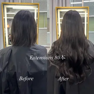ロング カラー シールエクステ特化 ハイトーン、NANAのヘアスタイル