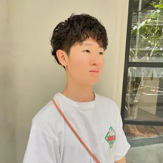 ショート パーマ メンズ すみとも るなのヘアスタイル