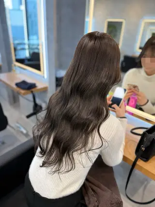 ロング カラー ヘアアレンジ レイヤー×透明感カラ ーHAYATOのヘアスタイル