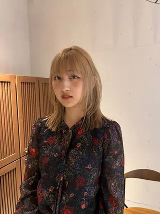ミディアム カラー 竹下 浩一のヘアスタイル