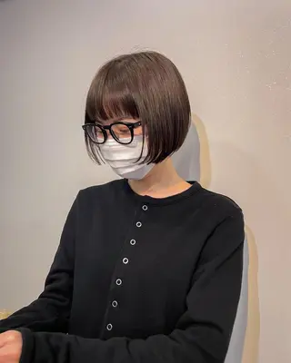 ショート カラー パーマ* 顔まわり似合わせのヘアスタイル