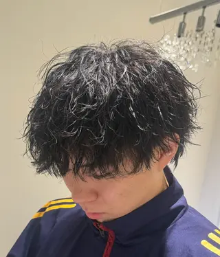 ショート パーマ メンズ FADE&LINE小倉店所属・原田 尚満のヘアスタイル