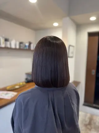 ミディアム 中山 柚香のヘアスタイル