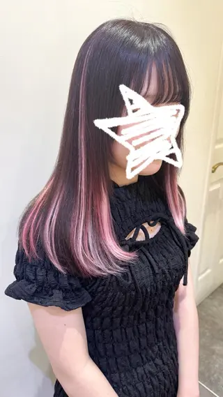 セミロング 横浜🍒レイヤー エクステ／RIEのヘアスタイル