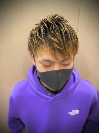 ショート カラー メンズ ヒロ銀座プレミアムバーバーパレスホテル東京店所属・メンズカット✂︎ chihiro ✂︎のヘアスタイル